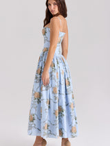 Elodie | Floral Corset Maxi Dress