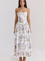 Elodie | Floral Corset Maxi Dress