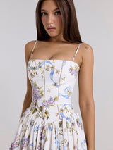 Elodie | Floral Corset Maxi Dress