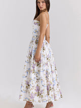 Elodie | Floral Corset Maxi Dress