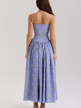 Elodie | Floral Corset Maxi Dress