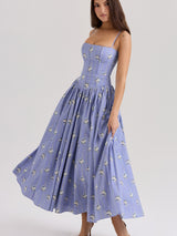 Elodie | Floral Corset Maxi Dress