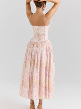 Elodie | Floral Corset Maxi Dress